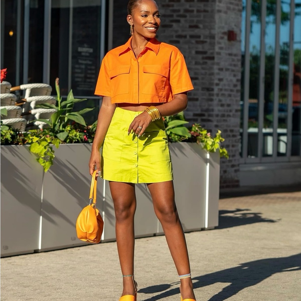 The Drop Women's Lime Button Front
Skort